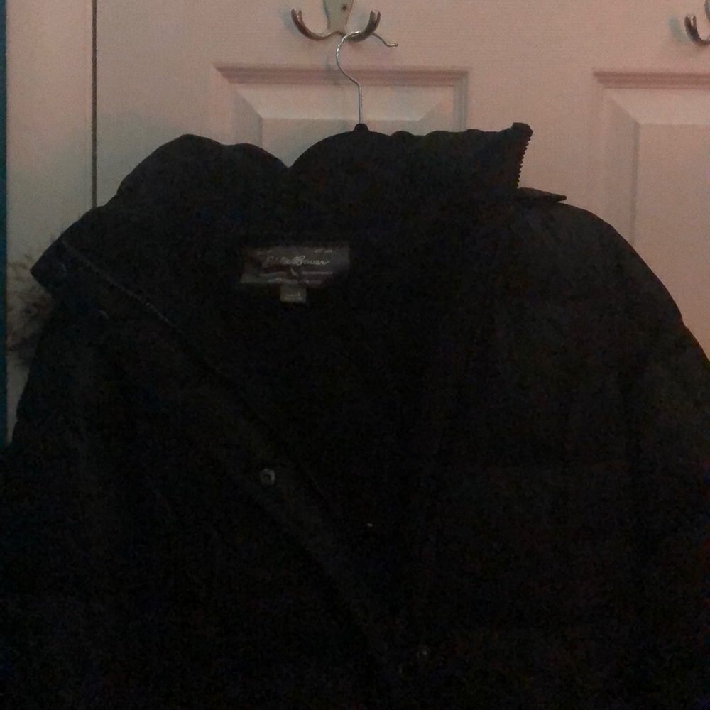 Long black down jacket